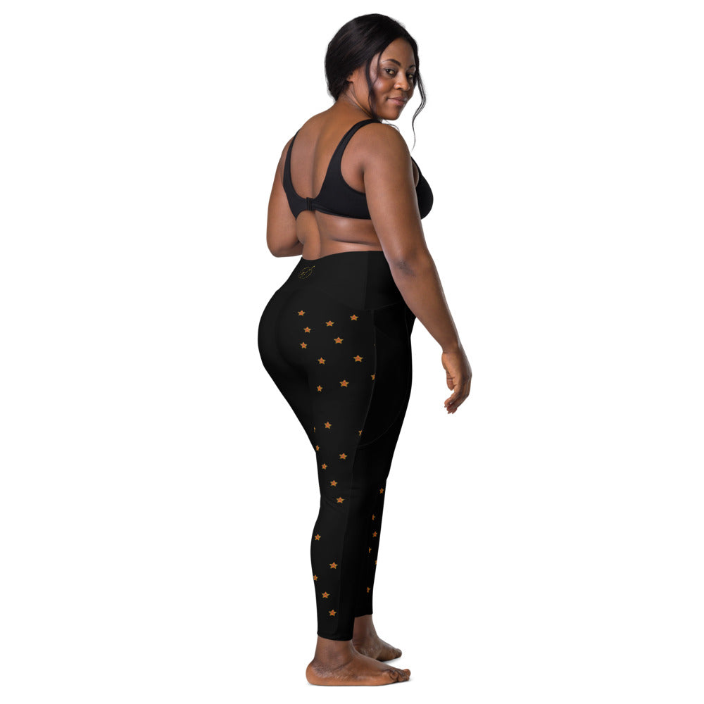 Black Kente Star Leggings with pockets  Vision for Investing in Black  Excellence